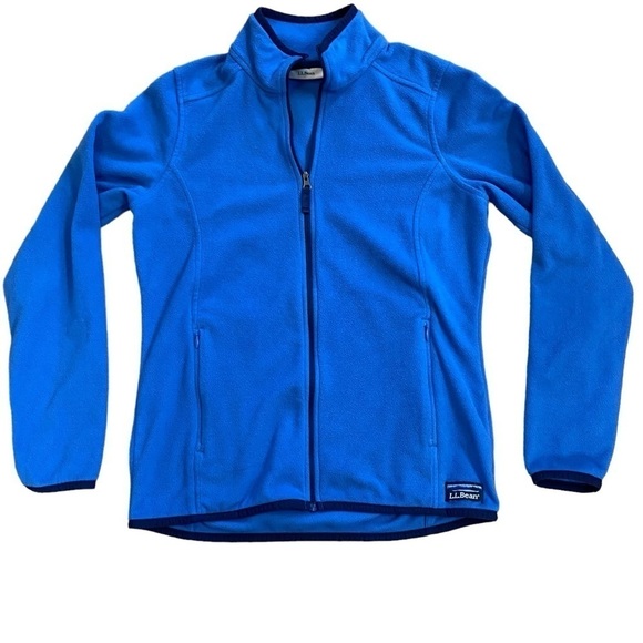 L.L. Bean Women’s Blue Fleece Zip Uo Jacket XS - Picture 1 of 10